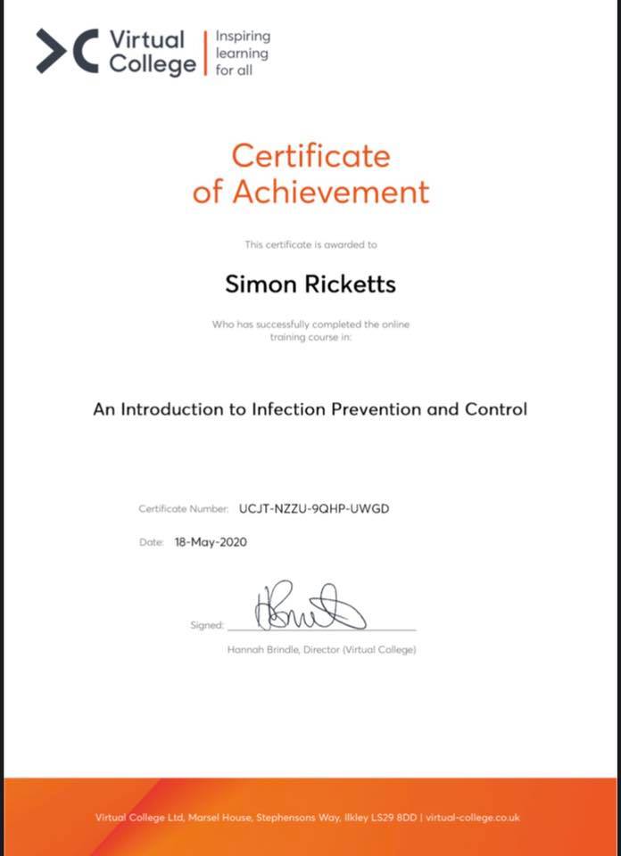 TAAOC accreditation certificate