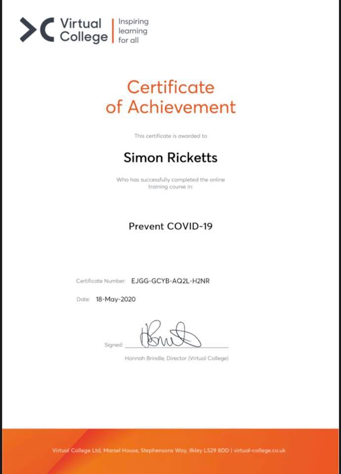 TAAOC accreditation certificate